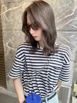 セミロング カラー 髪質改善will hairdesignのヘアスタイル