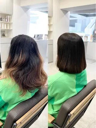 ミディアム カラー パーマ 生艶髪&レイヤー🔔 渋谷お薦めNo.1✨のヘアスタイル