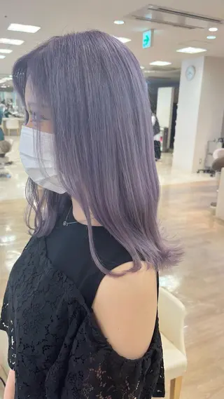 セミロング カラー 暖色/ブリーチカラー 🎀 M i k uのヘアスタイル