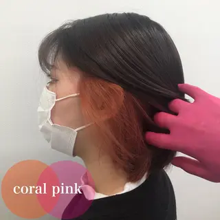ショート カラー ヘアアレンジ キッズ ネイル マツエク・マツパ 🦋縮毛/韓国レイヤ ー/透明感カラー🦋のヘアスタイル
