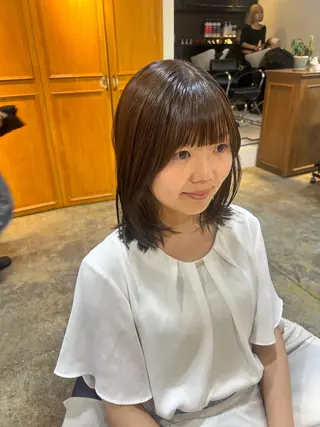 ミディアム カラー ナチュラル大人っぽい スタイル MAORIのヘアスタイル