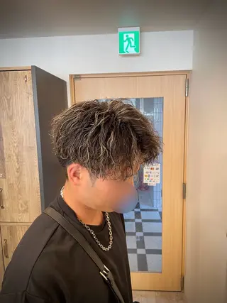 ミディアム カラー パーマ メンズ 🌟30代~50代の お客様も大歓迎/竹井のヘアスタイル