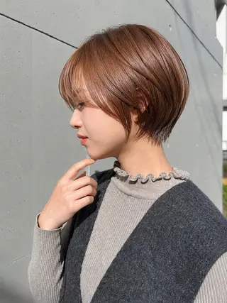 ショート カラー 白髪ぼかし/レイヤー 表参道/ヒロキのヘアスタイル