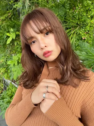 ロング カラー ARMONY秋山輝也 コテ巻き風パーマ特化のヘアスタイル