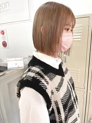 ショート カラー パーマ ヘアアレンジ メンズ キッズ ネイル マツエク・マツパ レイヤーカット🪽 カネコミユのヘアスタイル