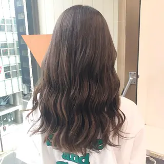 ロング カラー パーマ ヘアアレンジ メンズ キッズ ネイル マツエク・マツパ 上品＆韓国風 🥀海心🥀のヘアスタイル