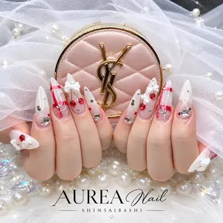 ネイル H-nail ロング/3D/Y2Kのネイルデザイン