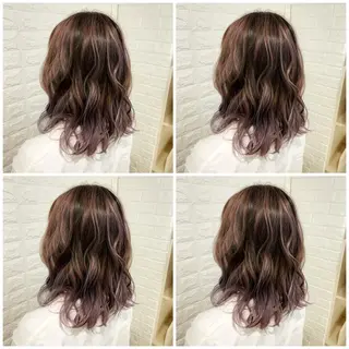 セミロング カラー ハイトーン/ブリーチ 山崎 悠次のヘアスタイル