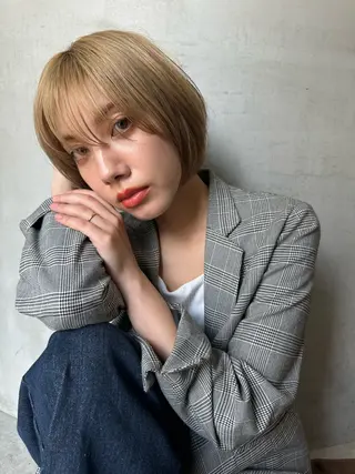 ショート 縮毛矯正/レイヤー taiga🧡のヘアスタイル