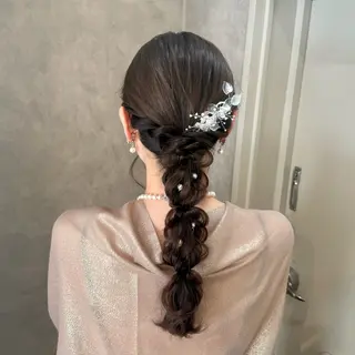 ロング ヘアアレンジ 褒められヘアメイク /‎ボブ女子🐶みおのヘアスタイル
