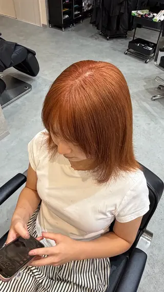 セミロング カラー 🎀透明感カラー /ケアブリーチ🎀のヘアスタイル