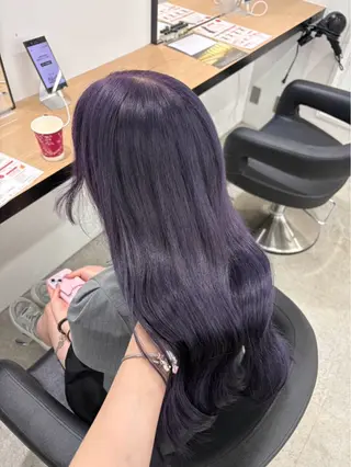 ロング miku/ラベンダー 透明感カラー🪻❤︎のヘアスタイル