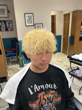 ミディアム カラー パーマ メンズ メンズ カラー特化/ カラー特化/池田海斗のヘアスタイル