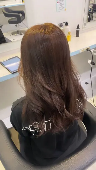 ロング 🤎モテ髪&透明感 ミルクティー🥣🤎のヘアスタイル