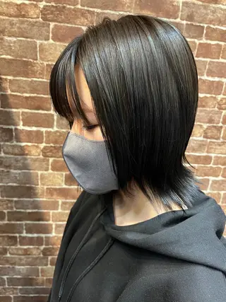 ショート カラー パーマ ヘアアレンジ メンズ キッズ ネイル マツエク・マツパ アイブロウ 久木原 ゆりのヘアスタイル