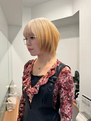 ミディアム カラー ボブ/レイヤーカット 縮毛矯正/コウキ新宿のヘアスタイル