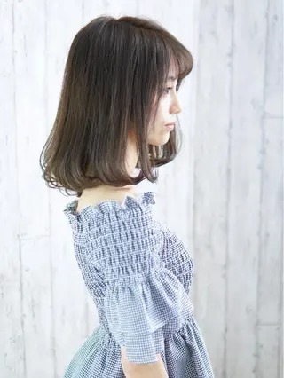 ミディアム カラー パーマ ヘアアレンジ キッズ ネイル マツエク・マツパ 永野 良一のヘアスタイル