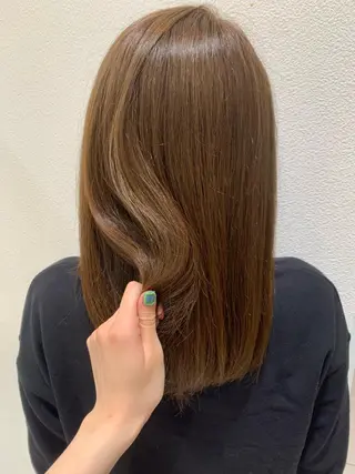 セミロング 🪿透明感/艶カラー ﾜﾀﾅﾍﾞｱｵｲのヘアスタイル