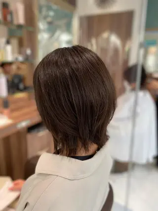 ミディアム ハイトーン&透明感 カラー☘️片山優陽のヘアスタイル