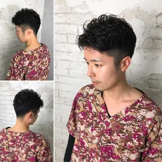 ショート パーマ メンズ メンズサロン IVY 池袋駅前店のヘアスタイル
