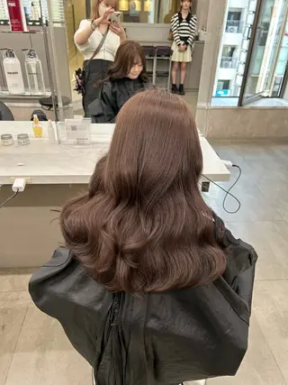 カラー 透明感ベージュ🤎 ナチュラルレイヤーのヘアスタイル