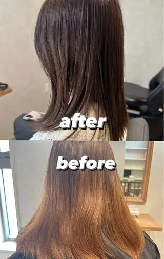 ミディアム カラー 髪質改善 LIME 長野駅のヘアスタイル