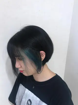 ミディアム カラー パーマ ヘアアレンジ 縮毛矯正/美髪 髪質改善/石田幸輔のヘアスタイル