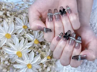 セミロング カラー ネイル Le’a NailSalonのネイルデザイン