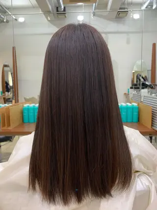 ロング パーマ 縮毛矯正/髪質改善 /韓国風 山川春輝のヘアスタイル