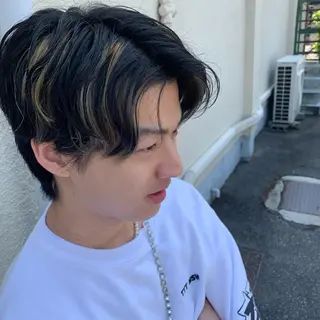 カラー メンズ スダユーヤ 💫推しカラーウルフのヘアスタイル
