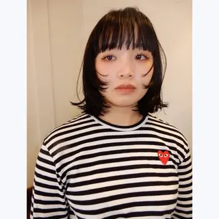 ミディアム カラー デザインカット🎨 ボブ🫟おざきのヘアスタイル