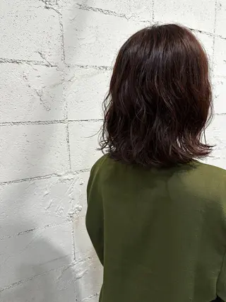 ミディアム カラー パーマ 【透明感カラー】💠 TETSUのヘアスタイル