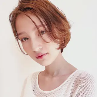 ショート カラー パーマ BASSA 下井草店のヘアスタイル