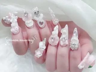 ネイル MoMoA Nail ネイル長さ出し専門店のネイルデザイン