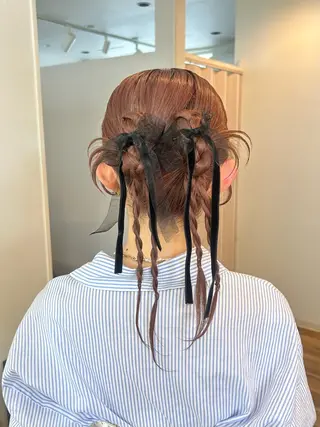 セミロング ヘアアレンジ Hanon 美桜のヘアスタイル
