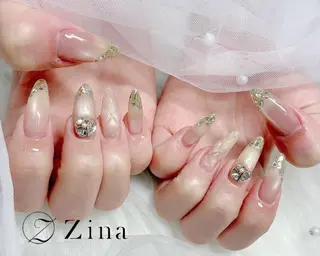 ロング 自爪育成/zina/ KIMIのネイルデザイン