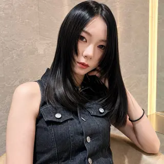 ミディアム 韓国レイヤー 田中 励也のヘアスタイル