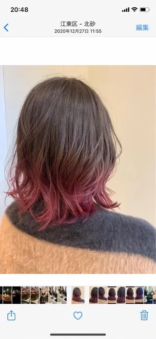 ミディアム カラー megu 髪質改善TaLeのヘアスタイル