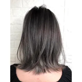 ミディアム カラー 髪質改善特化KIZU /ブリーチ縮毛矯正のヘアスタイル
