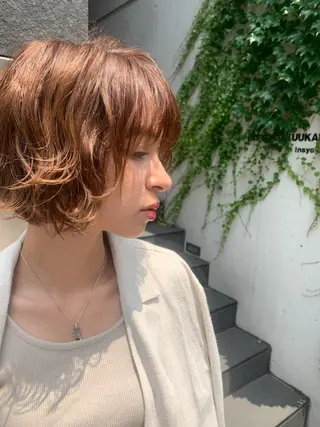 ショート カラー パーマ Bianca 代表 硲 貴亮【東武練馬】のヘアスタイル