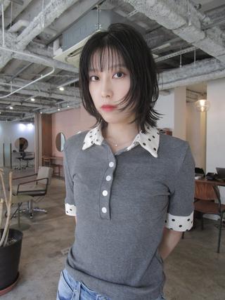 ミディアム カラー yu maのヘアスタイル