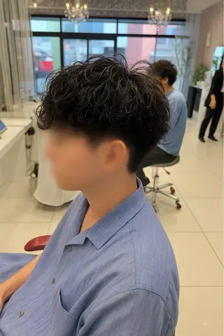 ショート パーマ メンズ特化/竹の塚 オザキ コウセイのヘアスタイル