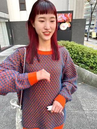 セミロング カラー パーマ ヘアアレンジ メンズ キッズ ネイル マツエク・マツパ tatsumi/ボブ ウルフ/レイヤーのヘアスタイル