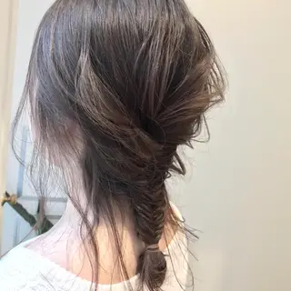 セミロング ヘアアレンジ ショート特化 /天神大名/ハルナのヘアスタイル