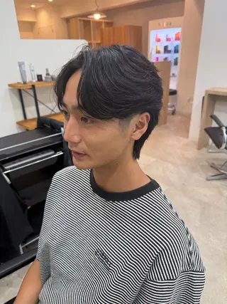 ミディアム パーマ メンズ 🌊波巻き特化/ 毛流れ/翔平🌊のヘアスタイル