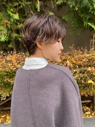 ショート カラー パーマ 🌼 アユカのヘアスタイル