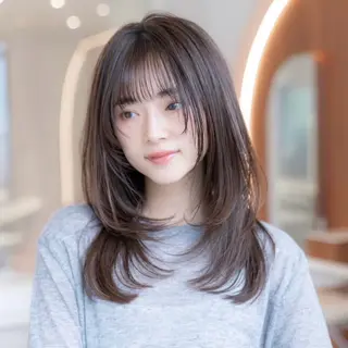 セミロング 原宿/韓国/髪質改善 /レイヤー/ボブのヘアスタイル