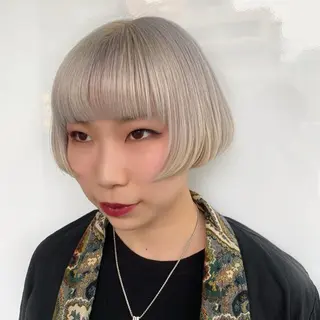 ショート カラー Fuu👣ボブ/ボブ ヘア/ベージュカラーのヘアスタイル