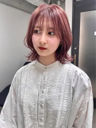 ミディアム カラー 髪質改善will hairdesignのヘアスタイル