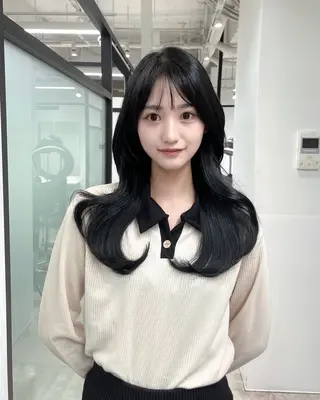ロング 韓国レイヤーカット 髪質改善▫️水野有真のヘアスタイル